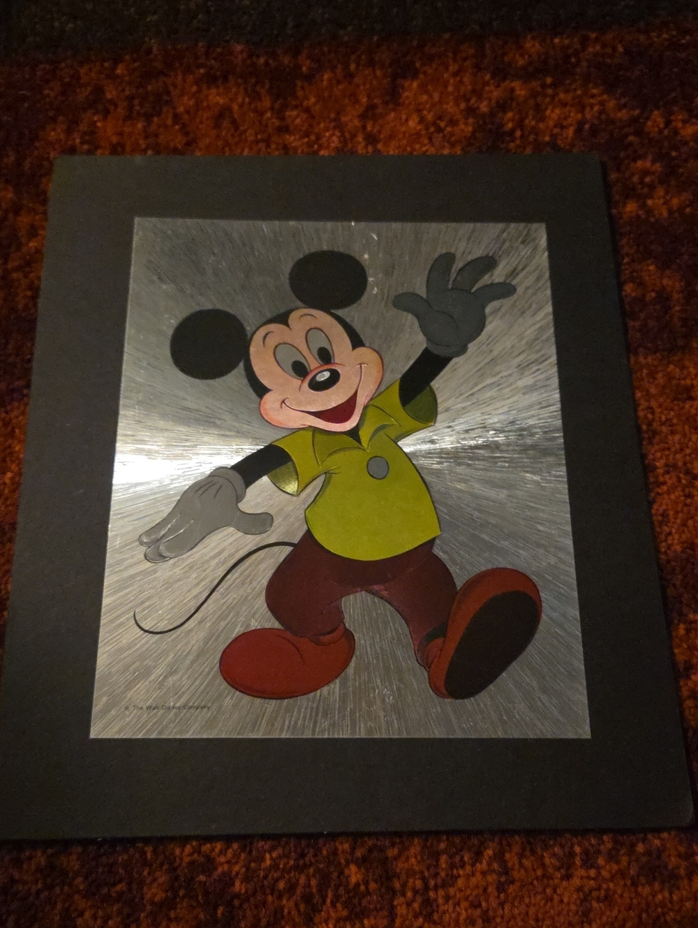 Classic Mouse Character Wall Art - Green, Red, Black